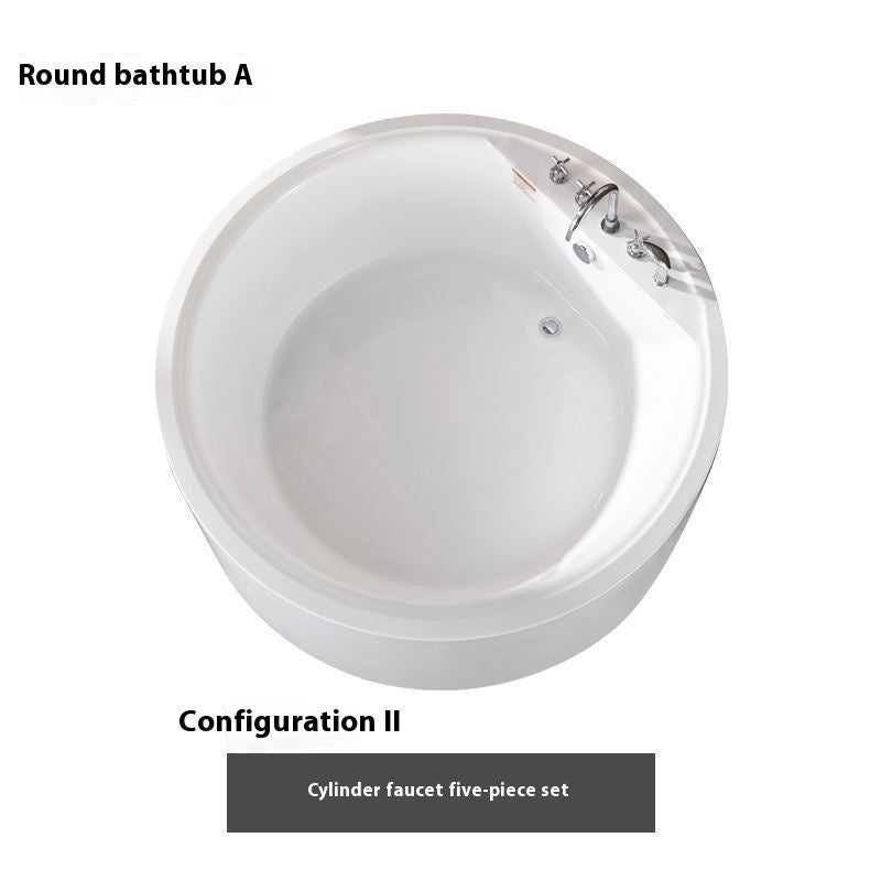 QW- QW Round Bathtub with Surf Function + Lights