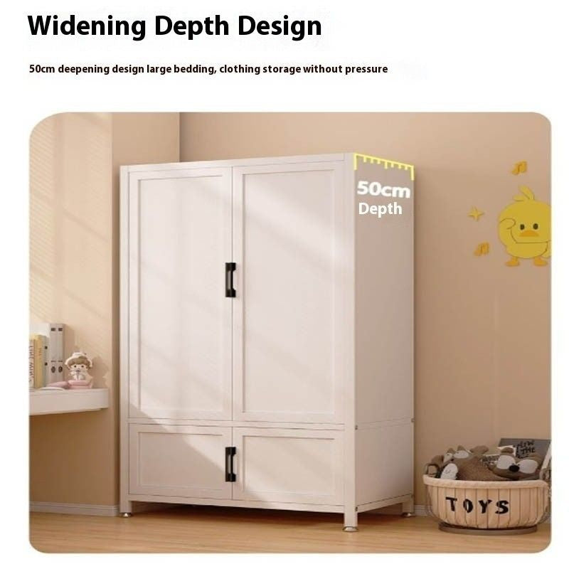 Metal Bedroom Home Wardrobe Durable Storage Cabinet