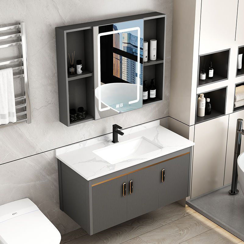 QW- Aluminum Storage Cabinet Smart Mirror in the Bathroom, Bathroom Sink