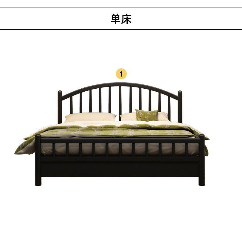 Nordic solid wood Japanese modern simple double 1.8 single 1.2 meters princess style bed