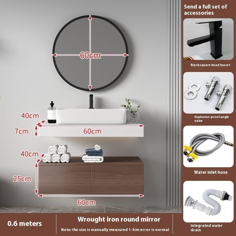 QW- Bathroom Storage Cabinet, Washbasin, Smart Mirror Countertop