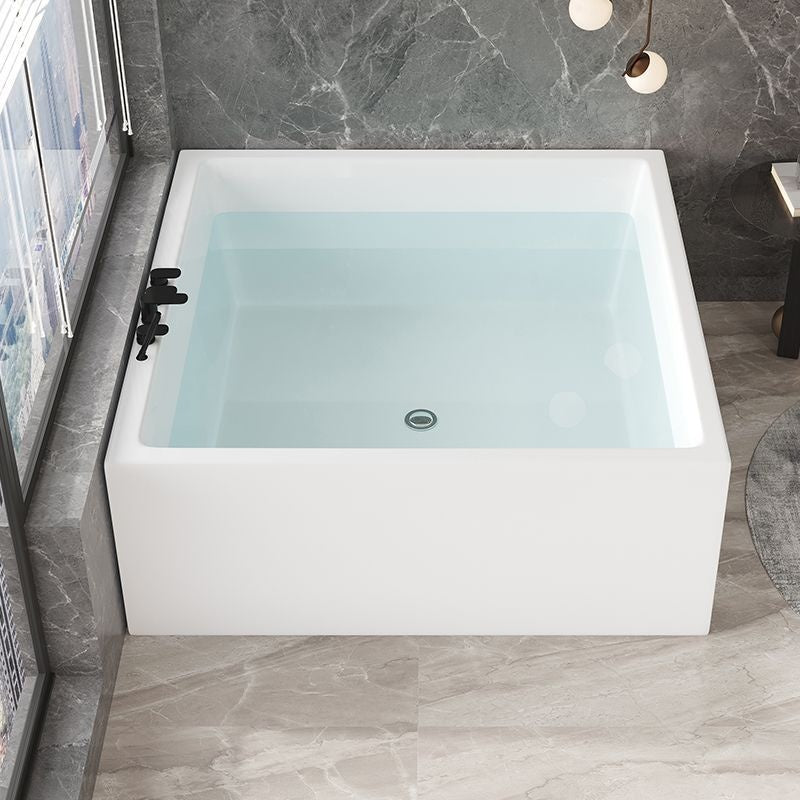 QW- Square Acrylic Heated Bathtub, Massage and Travel Bathtub