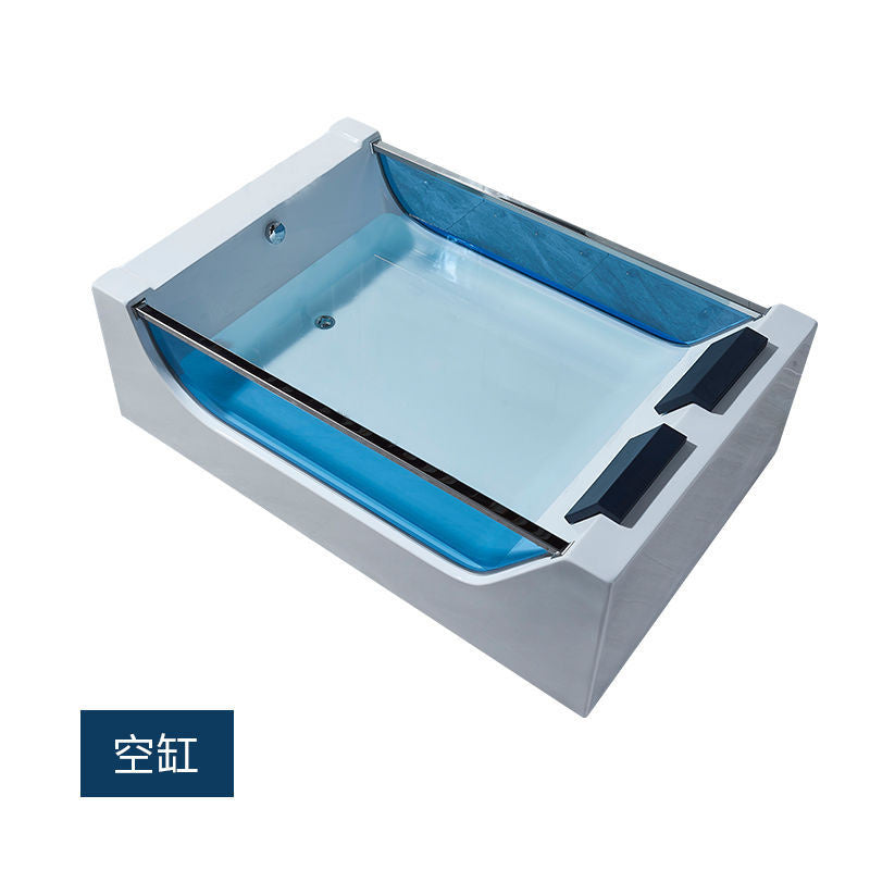 QW- Large acrylic bathtub for two people, heated bathtub, wave massage bathtub.