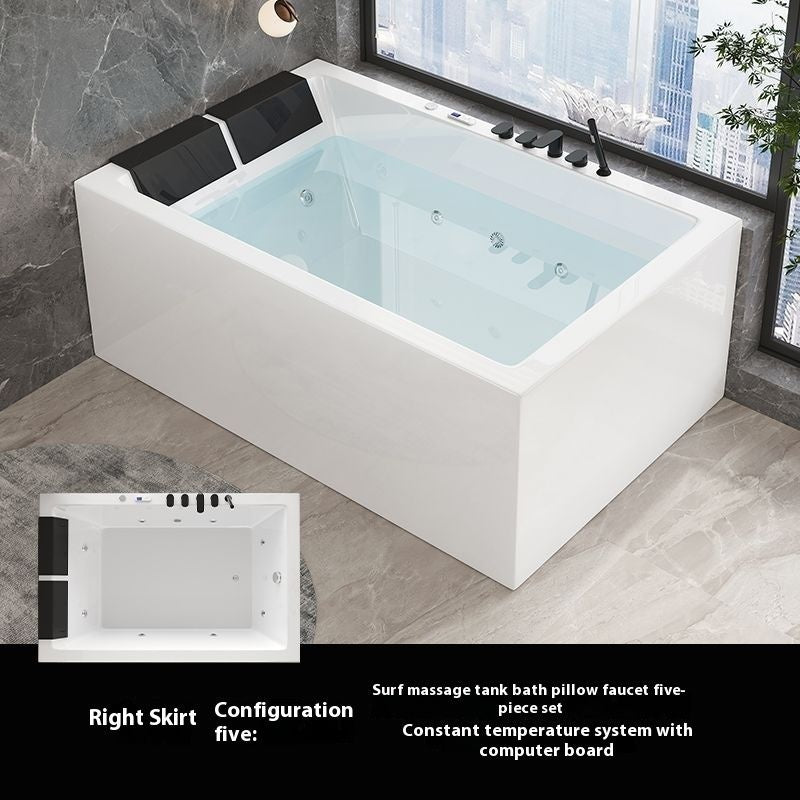 QW- Double Acrylic with Heating System Massage Bathtub