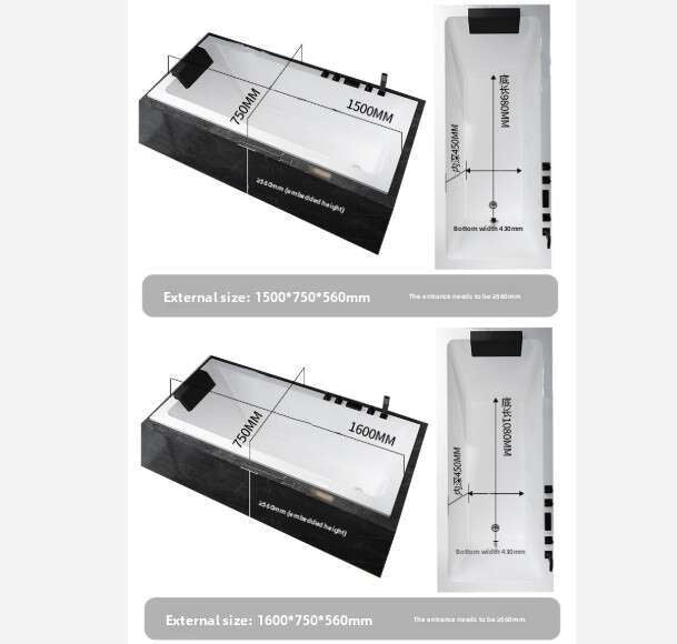 QW- EmbeddedEmbedded Embedded acrylic bathtub Bathtub for home use