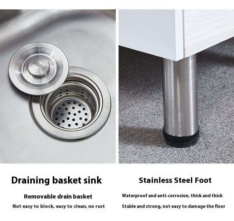 QW- Stainless Steel Cabinet Kitchen storage cabinet with sink included