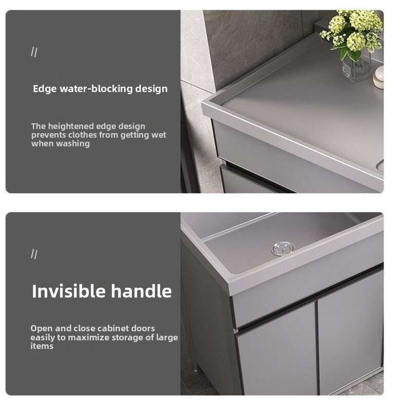 Kabinet Penyimpanan Bilik Mandi QW- Set Singki Kabinet penyimpanan aloi aluminium 