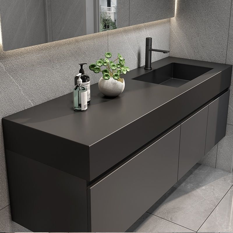 QW- Custom-made Real Wood Storage Cabinet Smart Mirror Sink in the Bathroom