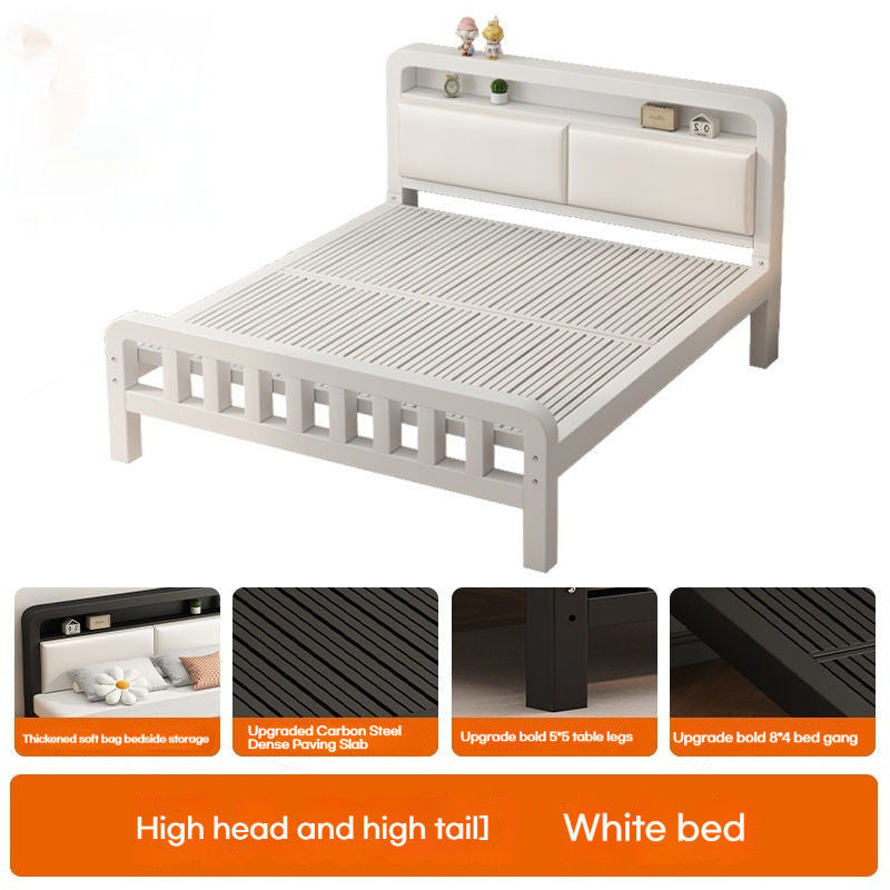 Iron used in home, master bedroom, double 1.5 meters, dormitory thickened iron frame bed for rental 1.2 meters