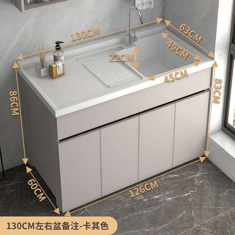 Kabinet Penyimpanan Bilik Mandi QW- Set Singki Kabinet penyimpanan aloi aluminium 