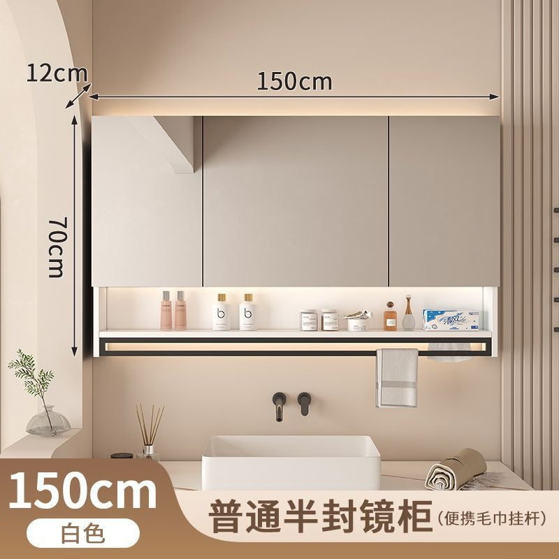 QW- Smart Mirror Bathroom The mirror cabinet in bathroom can eliminate dust and fog by turning on the heater.