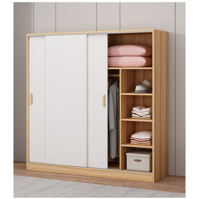Home Bedroom Easy Assembly Sliding Door Economical Small Wardrobe for Children