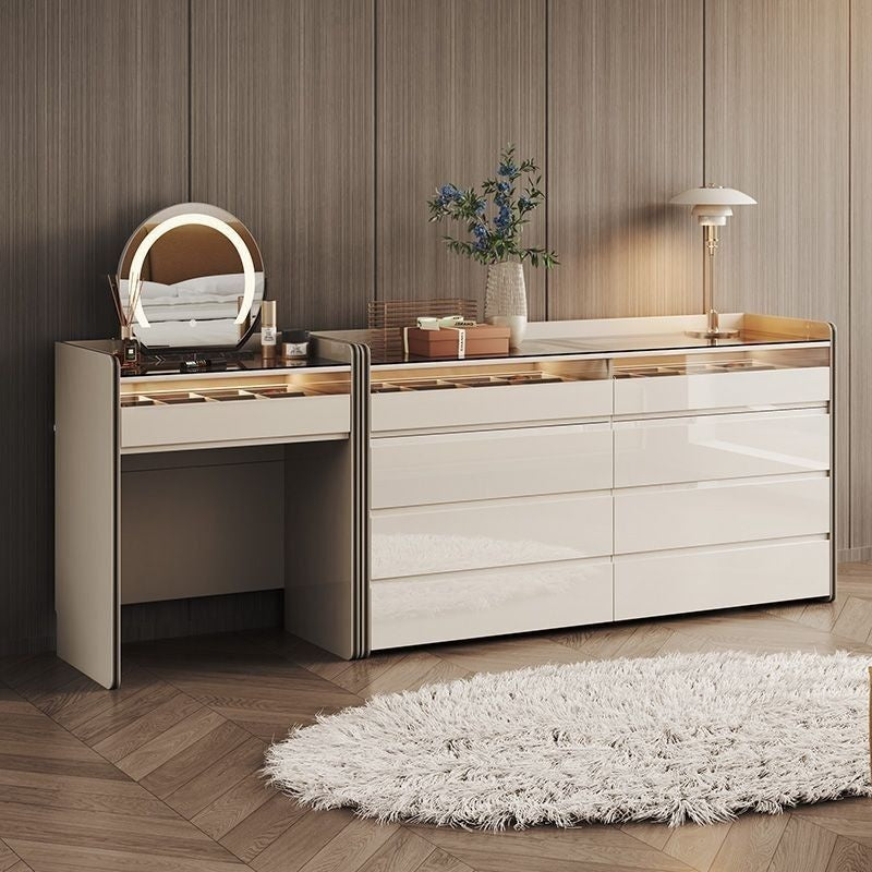 Modern simple Bedroom Storage at end of bed Elegant cabinet in the living room Wall-mounted storage cabinet, dressing table