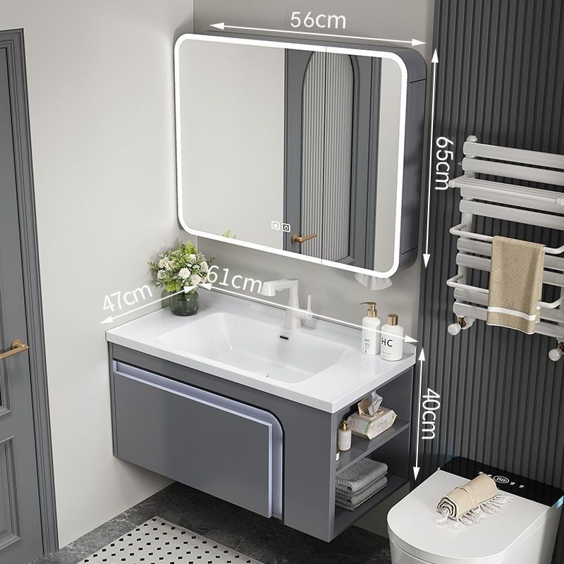 QW- Aluminum Storage Cabinet Smart Mirror in the Bathroom, Bathroom Sink