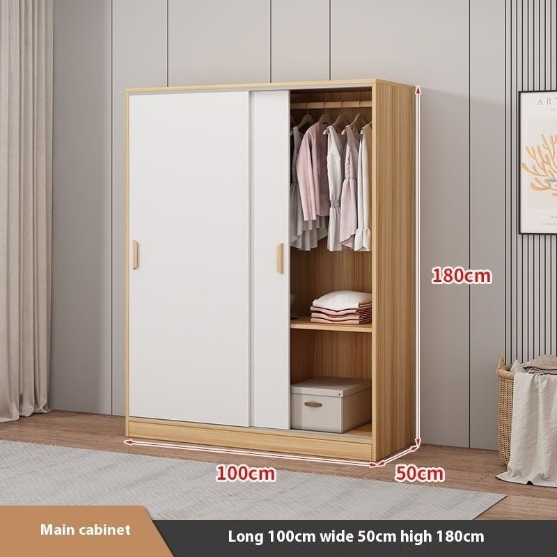 Home Bedroom Easy Assembly Sliding Door Economical Small Wardrobe for Children