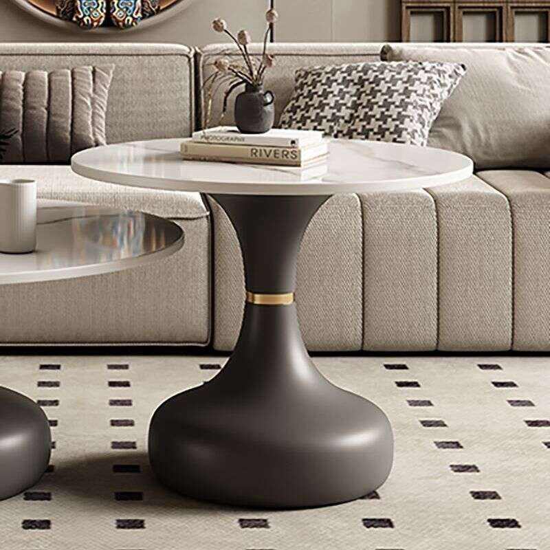 Set batu tulis untuk ruang tamu rumah Meja sisi sofa kopi kecil, meja bulat kecil