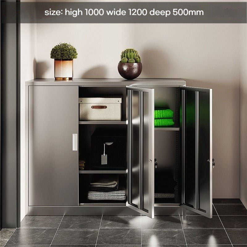 wardrobe 304 Stainless Steel Balcony Storage Clothes Changing Shoe Cabinet, Shelves, Multi-layer Bedroom Shelves