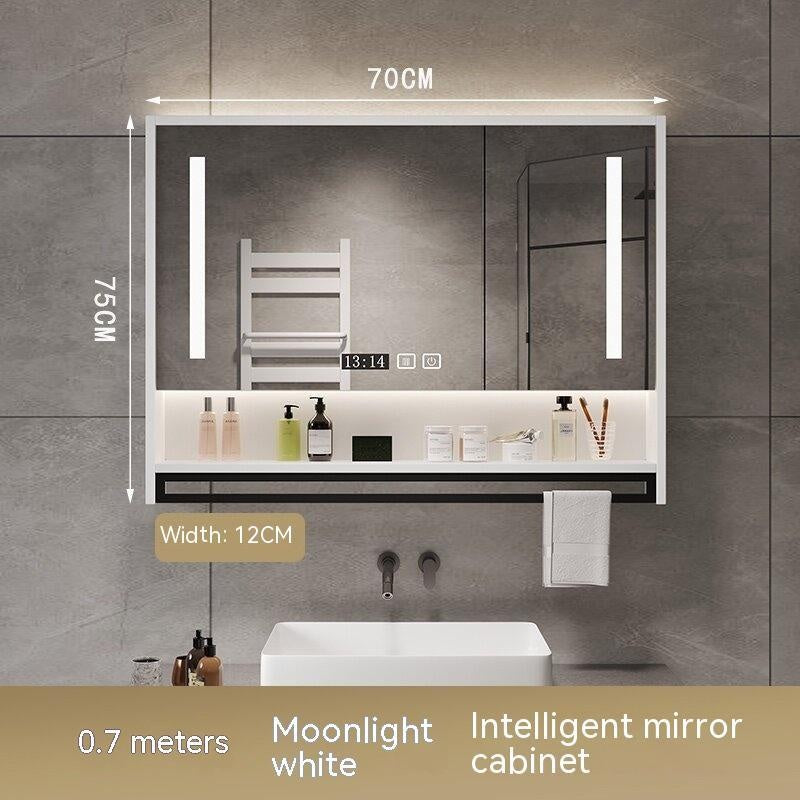 QW- Smart Mirror Bathroom The mirror cabinet in bathroom can eliminate dust and fog by turning on the heater.