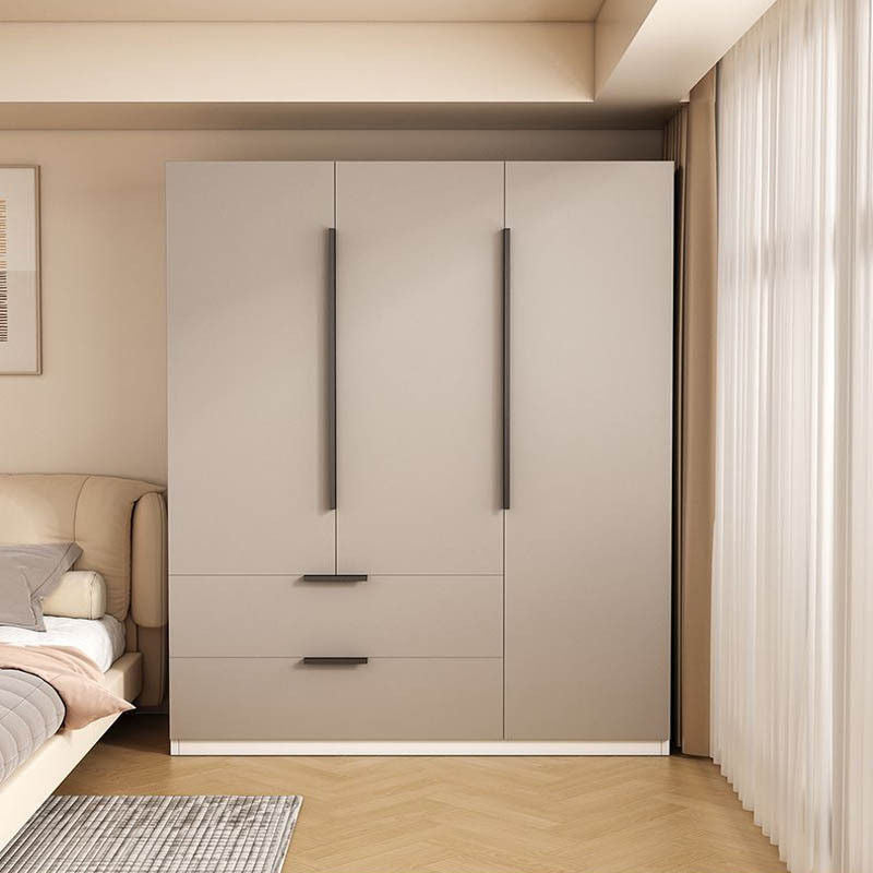 Kabinet Penyimpanan Dua Pintu Bilik Tidur Rumah Kayu Padu Pemasangan Mudah Almari Pakaian Kecil