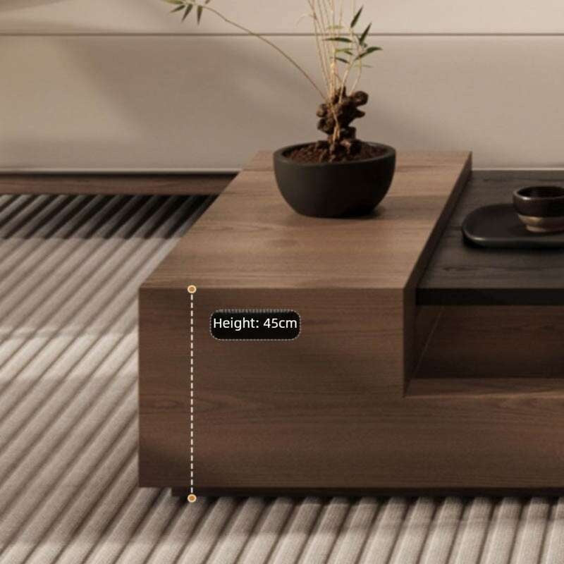 Meja Kopi Sisi Ruang Tamu Kayu Padu Moden untuk Rumah