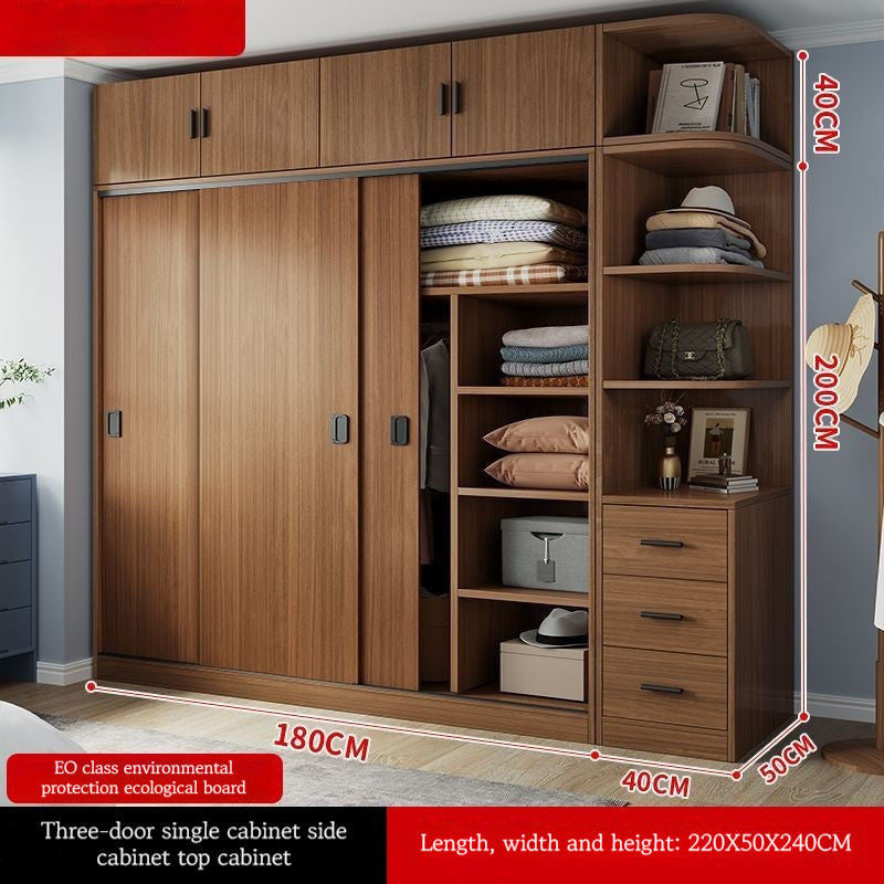 Multi-functional Large Capacity Multi-layer Solid Wood Wardrobe Closet