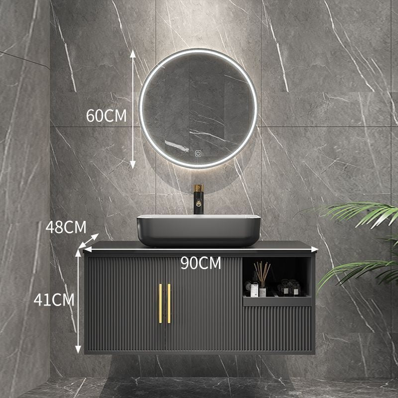 QW- Smart Bathroom, Mirror Bathroom Storage Cabinet, Basin Set