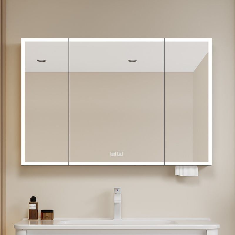 QW- aluminum Aluminum Alloy Bathroom Cabinet Smart Mirror