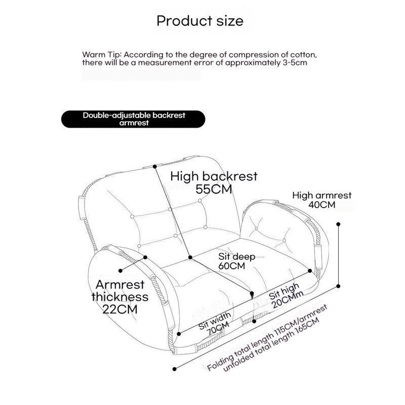 Teak Tatami Double Bedroom Living Room Balcony Small Sofa Lazy Chair