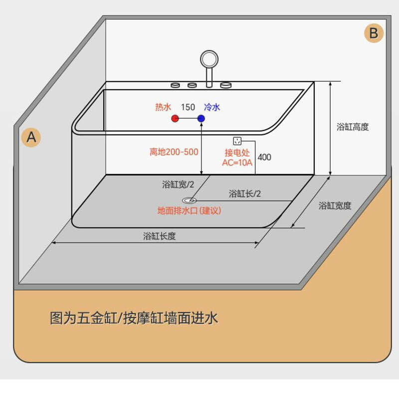 QW- Small Acrylic Spa Heating Bathtub