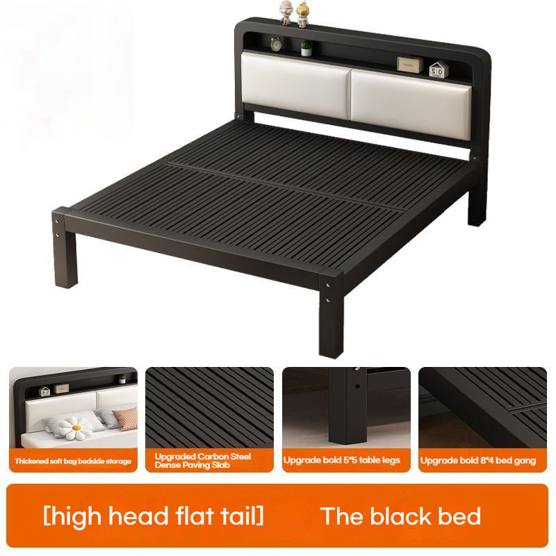 Iron used in home, master bedroom, double 1.5 meters, dormitory thickened iron frame bed for rental 1.2 meters