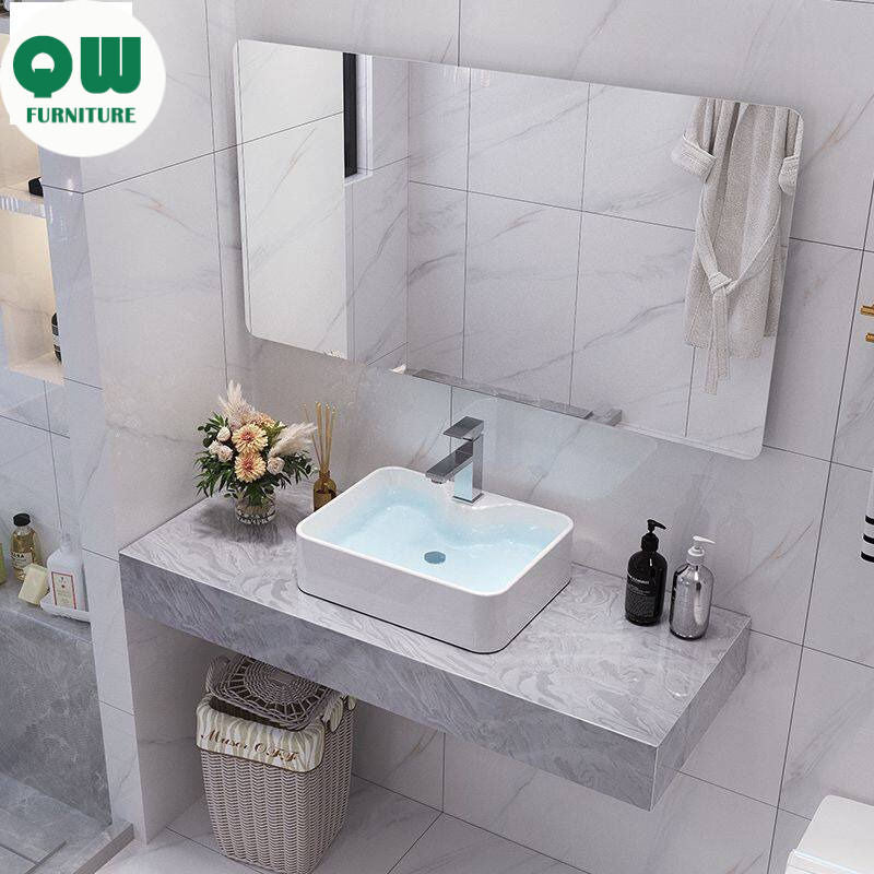 QW- Marble Basin and Smart Glass Bathroom