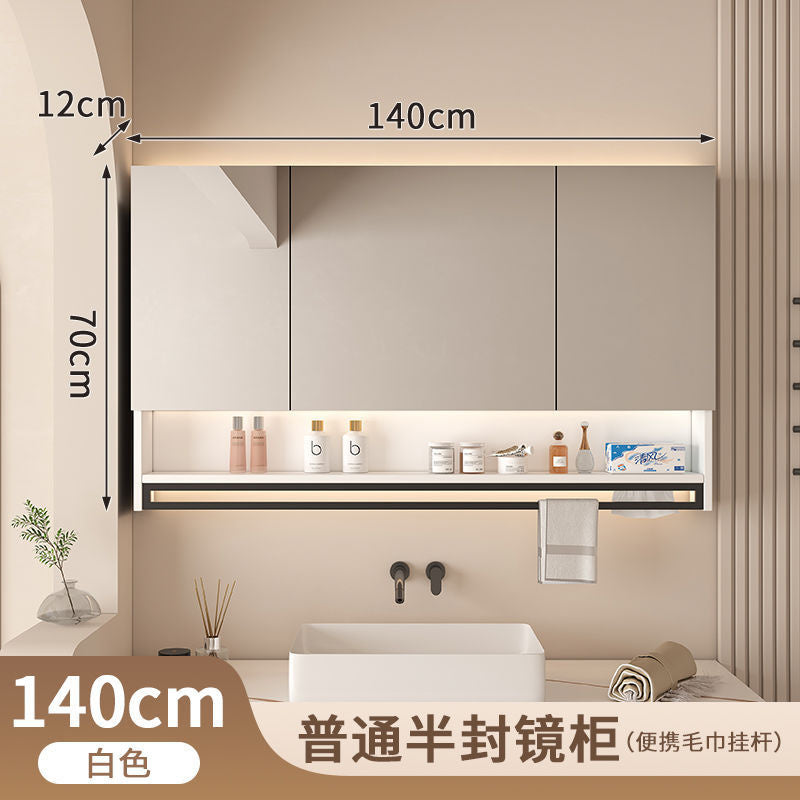 QW- Smart Mirror Bathroom The mirror cabinet in bathroom can eliminate dust and fog by turning on the heater.