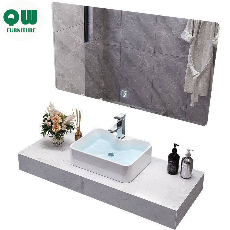 QW- Marble Basin and Smart Glass Bathroom