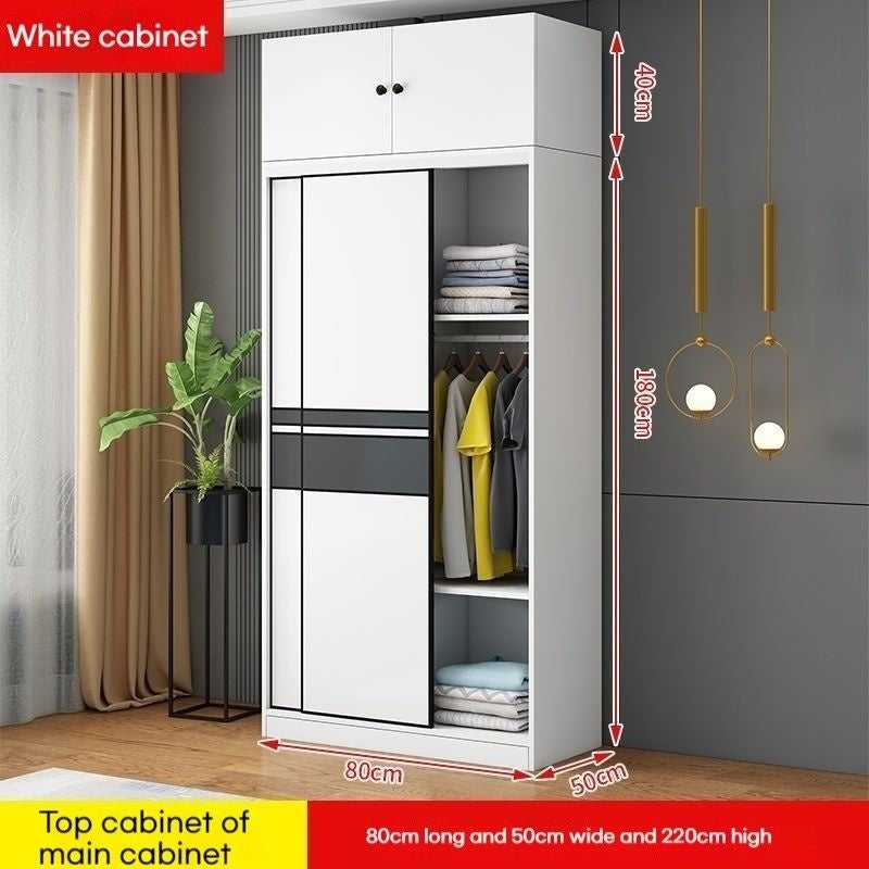 Kabinet moden ringkas pintu gelangsar bilik tidur rumah kayu padu