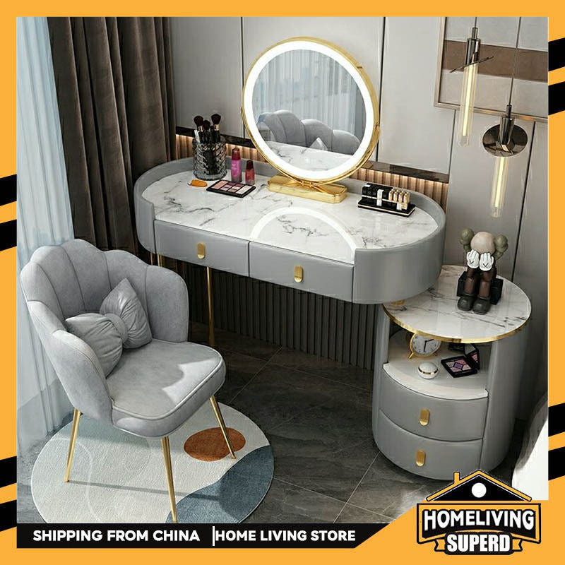 Kabinet Penyimpanan Meja Solek Mewah, Premium, Serbaguna, Kapasiti Besar