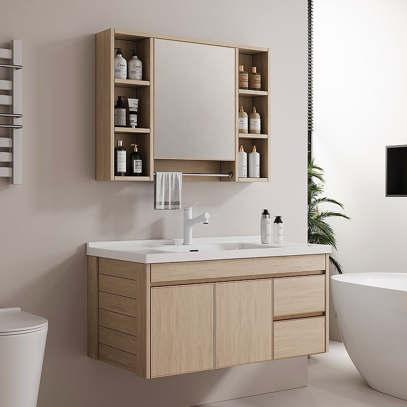 Kabinet simpanan bilik mandi QW- Aluminium, cermin pintar aloi aluminium, set sinki 