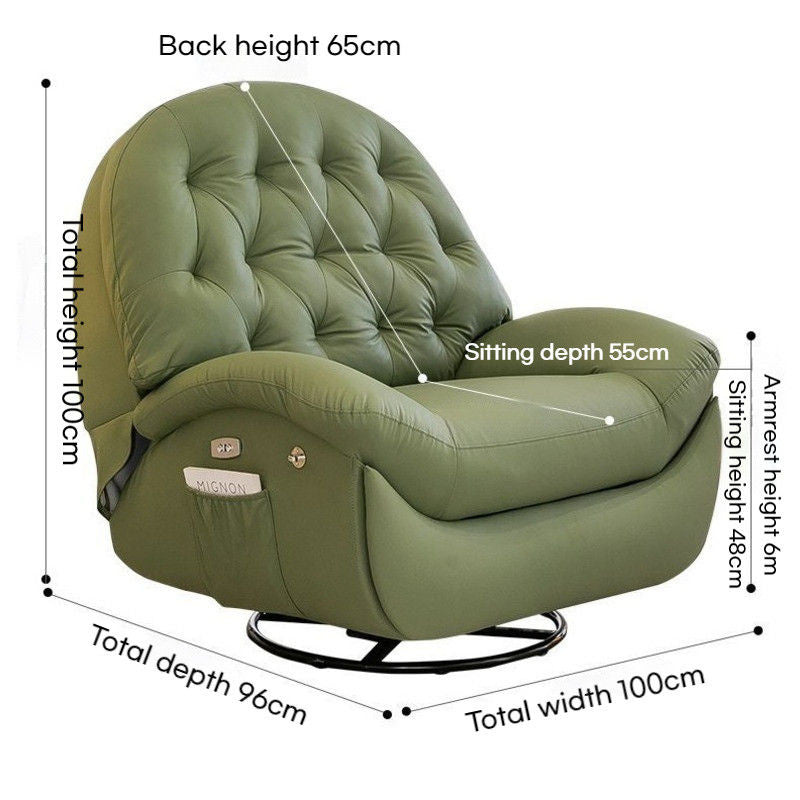 Multi-purpose sofa living space electric relaxation single rotating rocking chair