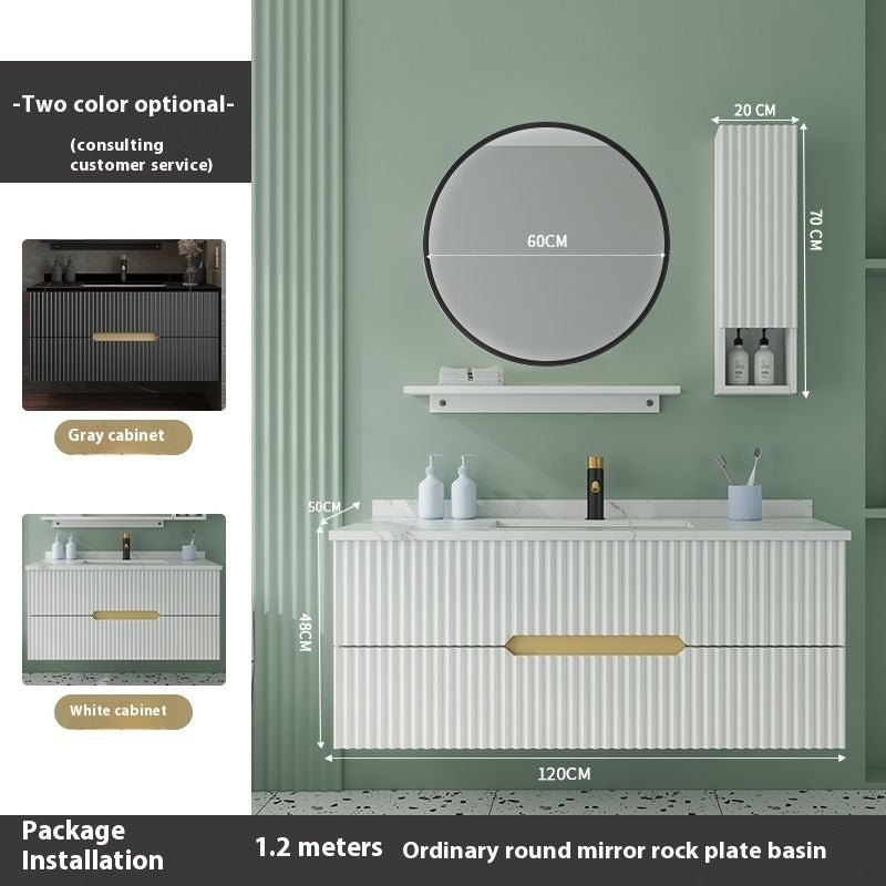 QW- Smart Bathroom, Mirror Bathroom Storage Cabinet, Basin Set