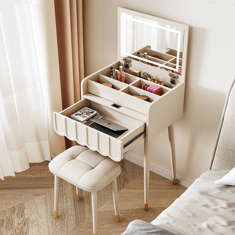 French Style Cream Wind Small Light Luxury Flip Cover Bedside Dressing Table Top