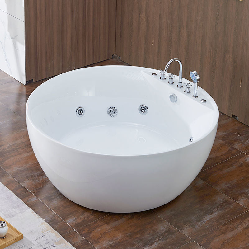 QW- QW Round Bathtub with Surf Function + Lights