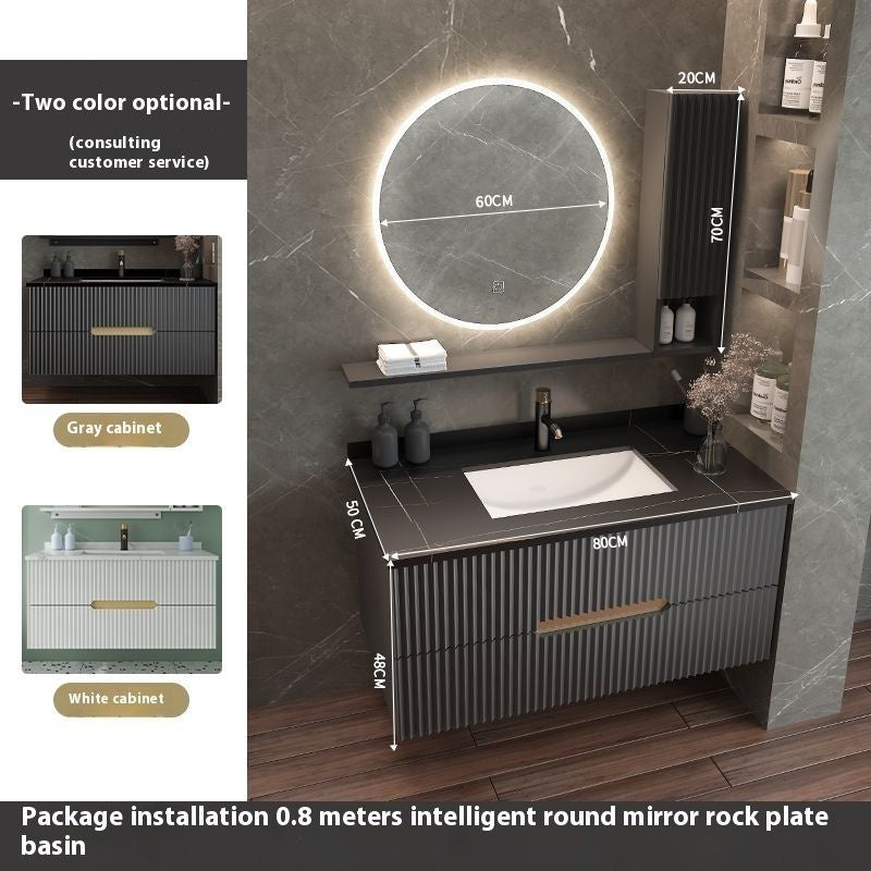 QW- Luxury Storage Smart Mirror Bathroom Cabinet Basin Set