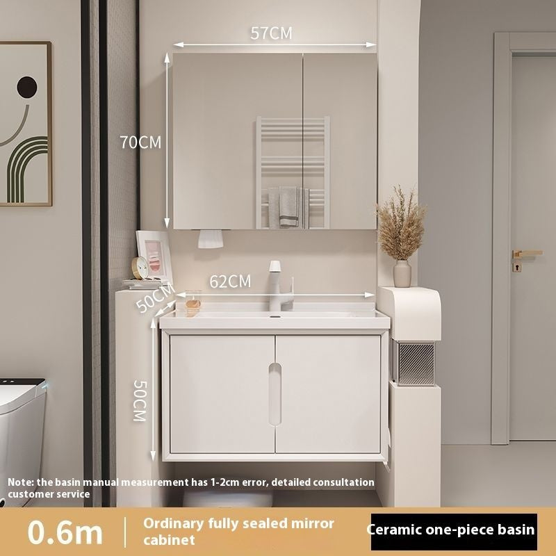 QW- Bathroom storage made from real wood, smart mirror cabinet in the bathroom, bathroom sink
