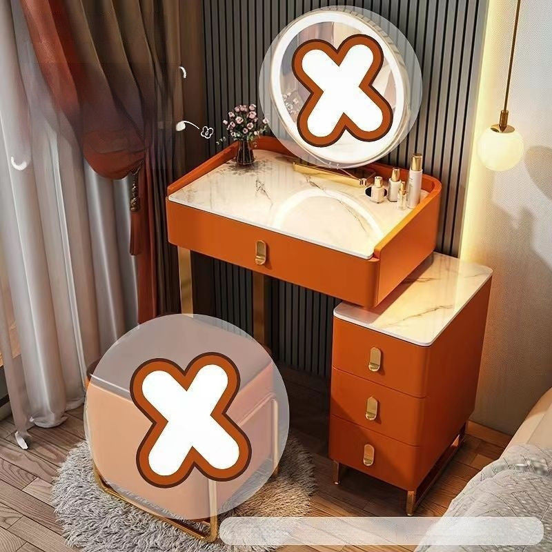 Italian Style Solid Wood Modern Simple Dressing Table Small Home Storage