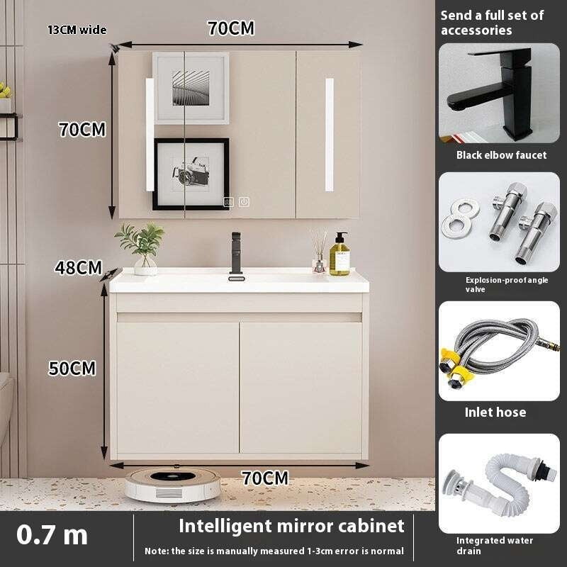 QW- Storage Cabinet Smart Mirror Sink in the Bathroom