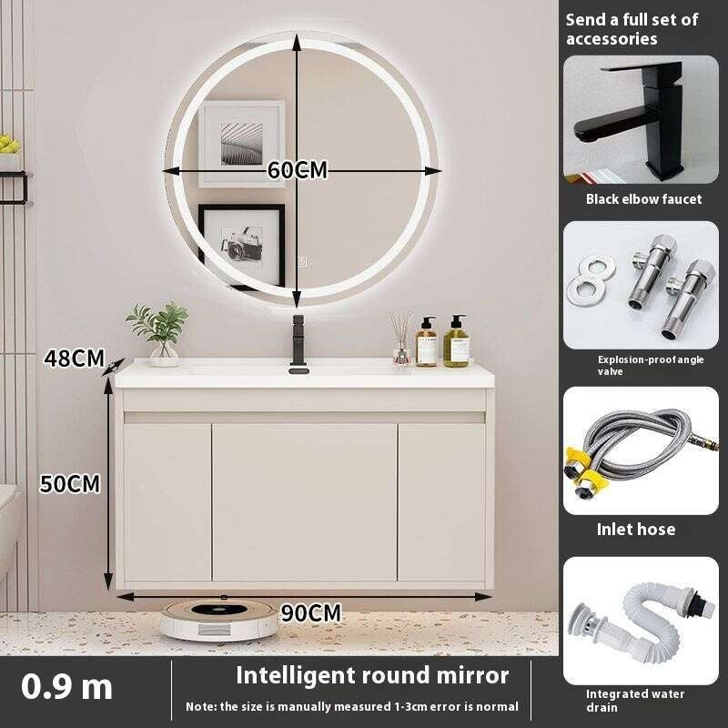 QW- Storage Cabinet Smart Mirror Sink in the Bathroom
