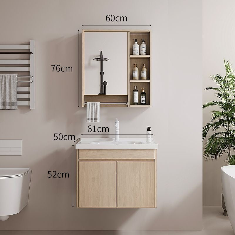 Kabinet simpanan bilik mandi QW- Aluminium, cermin pintar aloi aluminium, set sinki 
