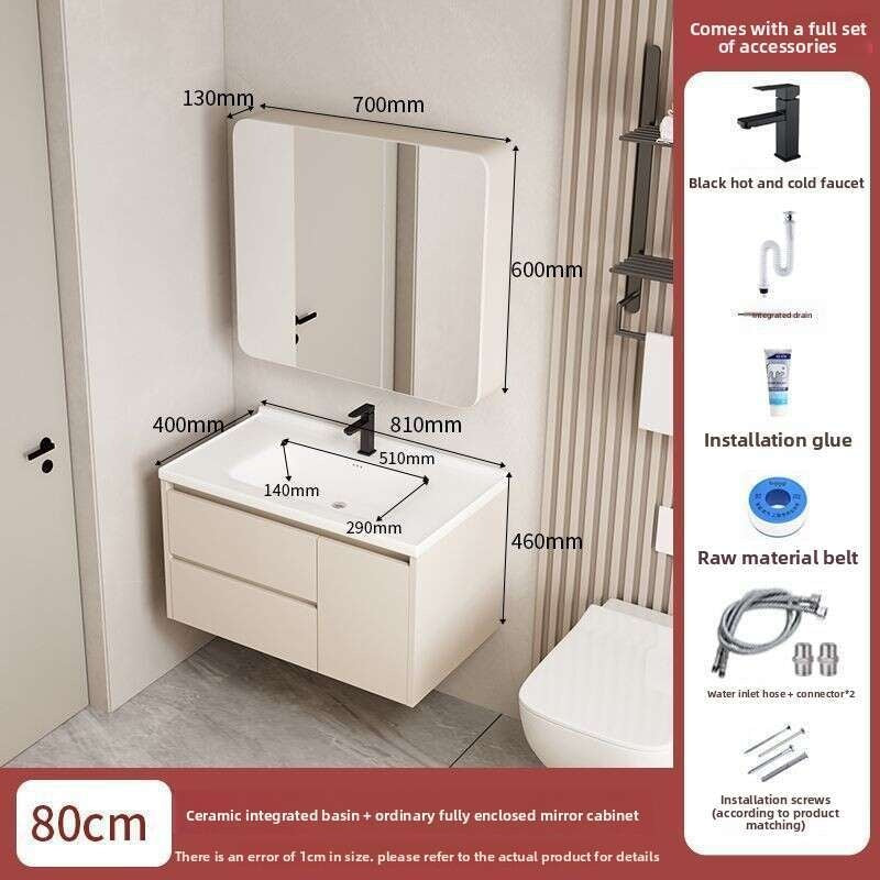 QW- Set storan meja solek, lebar 40 cm. Kabinet Cermin Bilik Mandi