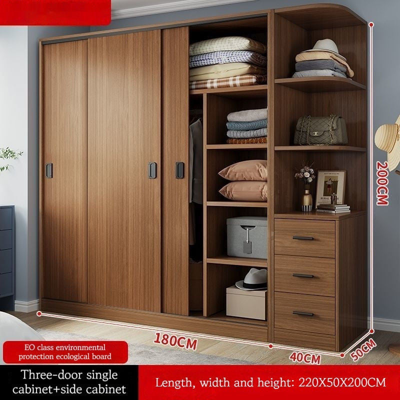 Multi-functional Large Capacity Multi-layer Solid Wood Wardrobe Closet