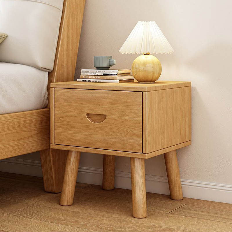 Nordic Solid Wood Full Single 1m x2m Cream Wind Big Bedroom Modern Soft Pack Small Double Bed