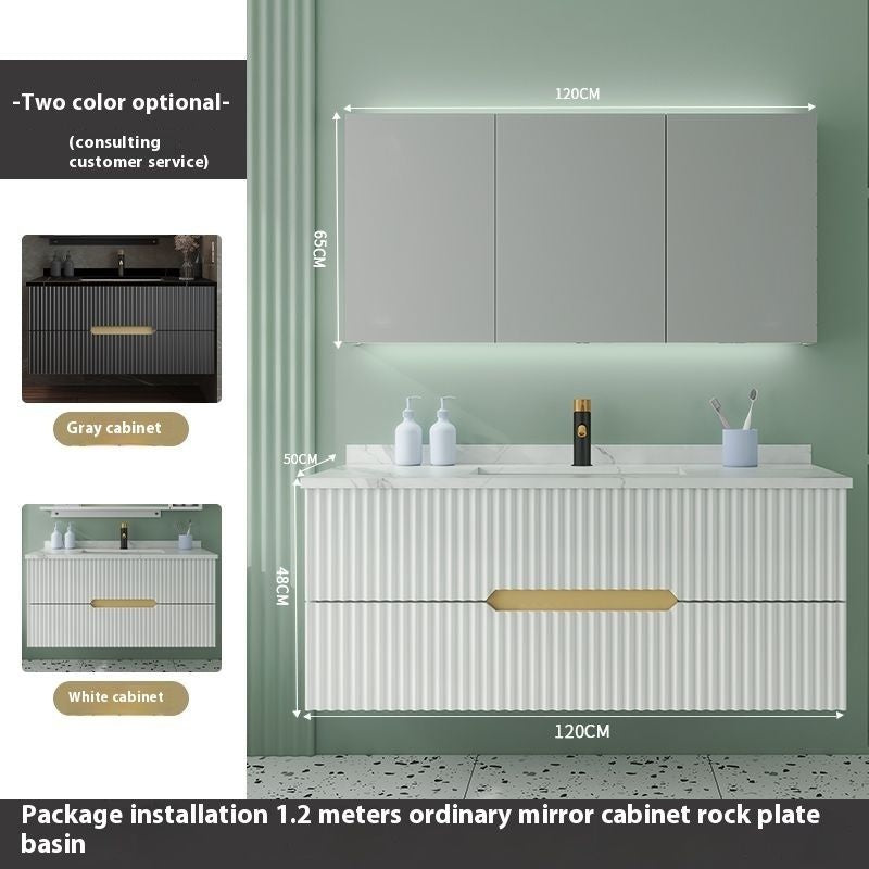 QW- Smart Bathroom, Mirror Bathroom Storage Cabinet, Basin Set